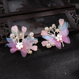 FORSEVEN Purple Lovely Flower Hair Clips Vintage Hairpins Small Hair Grips for Women Chinese Style Hair Jewelry Accessories JL daiiibabyyy