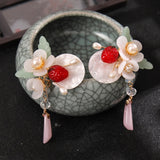FORSEVEN Purple Lovely Flower Hair Clips Vintage Hairpins Small Hair Grips for Women Chinese Style Hair Jewelry Accessories JL daiiibabyyy