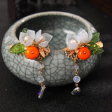 FORSEVEN Purple Lovely Flower Hair Clips Vintage Hairpins Small Hair Grips for Women Chinese Style Hair Jewelry Accessories JL daiiibabyyy