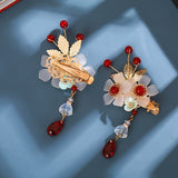 FORSEVEN Purple Lovely Flower Hair Clips Vintage Hairpins Small Hair Grips for Women Chinese Style Hair Jewelry Accessories JL daiiibabyyy