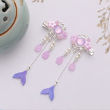FORSEVEN Purple Lovely Flower Hair Clips Vintage Hairpins Small Hair Grips for Women Chinese Style Hair Jewelry Accessories JL daiiibabyyy