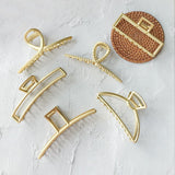 New fashion shark clips dumb gold hairclips large metal shower hairpins Korean headpins headdress hair accessories for women daiiibabyyy