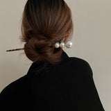 AOMU 2021 New Korean Retro Multicolor Transparent Resin Imitated-pearl Geometric Hairpin for Women Hair Accessories Styling Tool daiiibabyyy