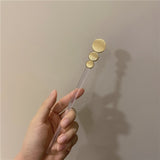 AOMU 2021 New Korean Retro Multicolor Transparent Resin Imitated-pearl Geometric Hairpin for Women Hair Accessories Styling Tool daiiibabyyy