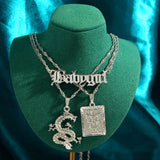 Flatfoosie Punk Hip Hop Silver Color Pistol Pendant Necklace Women Multilayer Babygirl Letter Clavicle Chain Necklace Jewelry daiiibabyyy