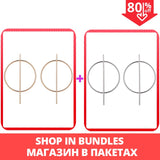 Daiiibabyyy Vintage Earrings Large for Women Statement Earrings Geometric Gold Metal Pendant Earrings Trend Fashion Jewelry