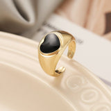 Wholesale Jewelry New Colorful Ring for Women Glossy Dripping Love Heart Rings Peach Heart Ring Exquisite Wild Trend Jewelry daiiibabyyy