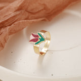 Wholesale Jewelry New Colorful Ring for Women Glossy Dripping Love Heart Rings Peach Heart Ring Exquisite Wild Trend Jewelry daiiibabyyy