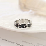 Wholesale Jewelry New Colorful Ring for Women Glossy Dripping Love Heart Rings Peach Heart Ring Exquisite Wild Trend Jewelry daiiibabyyy