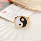 Wholesale Jewelry New Colorful Ring for Women Glossy Dripping Love Heart Rings Peach Heart Ring Exquisite Wild Trend Jewelry daiiibabyyy