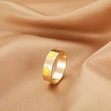 Wholesale Jewelry New Colorful Ring for Women Glossy Dripping Love Heart Rings Peach Heart Ring Exquisite Wild Trend Jewelry daiiibabyyy