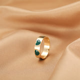 Wholesale Jewelry New Colorful Ring for Women Glossy Dripping Love Heart Rings Peach Heart Ring Exquisite Wild Trend Jewelry daiiibabyyy