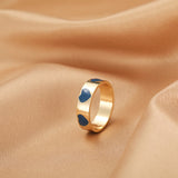 Wholesale Jewelry New Colorful Ring for Women Glossy Dripping Love Heart Rings Peach Heart Ring Exquisite Wild Trend Jewelry daiiibabyyy