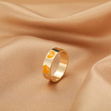 Wholesale Jewelry New Colorful Ring for Women Glossy Dripping Love Heart Rings Peach Heart Ring Exquisite Wild Trend Jewelry daiiibabyyy