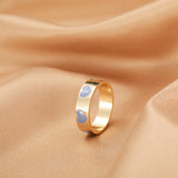 Wholesale Jewelry New Colorful Ring for Women Glossy Dripping Love Heart Rings Peach Heart Ring Exquisite Wild Trend Jewelry daiiibabyyy