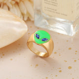 Wholesale Jewelry New Colorful Ring for Women Glossy Dripping Love Heart Rings Peach Heart Ring Exquisite Wild Trend Jewelry daiiibabyyy