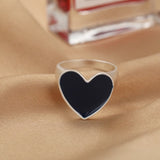 Wholesale Jewelry New Colorful Ring for Women Glossy Dripping Love Heart Rings Peach Heart Ring Exquisite Wild Trend Jewelry daiiibabyyy