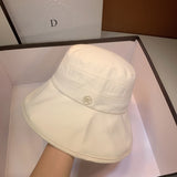 Japanese Bucket Hat Women Summer Outdoor Travel Fishing Sun Hats Bob Cotton Letter Embroidery Panama Fisherman Hat Basin Caps daiiibabyyy