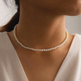 2021 Popular Silver Colour Sparkling Clavicle Chain Choker Necklace Collar For Women Fine Jewelry Wedding Party Birthday Gift daiiibabyyy