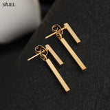 SMJEL 2021 New Fashion Simple T Bar Drop Earring for Women Geometric Ear Jacket Earrings Wedding Gifts S140