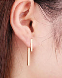 SMJEL 2021 New Fashion Simple T Bar Drop Earring for Women Geometric Ear Jacket Earrings Wedding Gifts S140 daiiibabyyy