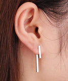 SMJEL 2021 New Fashion Simple T Bar Drop Earring for Women Geometric Ear Jacket Earrings Wedding Gifts S140 daiiibabyyy