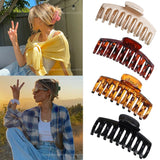 Hot Sale Solid Color Claw Clip Large Barrette Crab Hair Claws Bath Clip Ponytail Clip For Women Girls Hair Accessories Gift daiiibabyyy