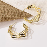 New Fashion Gold Color Metal Drop Earrings Stainless Steel Simple Knot Twist Earrings For Women Statement Jewelry  Pendiente daiiibabyyy