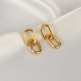 New Fashion Gold Color Metal Drop Earrings Stainless Steel Simple Knot Twist Earrings For Women Statement Jewelry  Pendiente daiiibabyyy