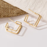 New Fashion Gold Color Metal Drop Earrings Stainless Steel Simple Knot Twist Earrings For Women Statement Jewelry  Pendiente daiiibabyyy