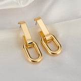 New Fashion Gold Color Metal Drop Earrings Stainless Steel Simple Knot Twist Earrings For Women Statement Jewelry  Pendiente daiiibabyyy