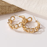 New Fashion Gold Color Metal Drop Earrings Stainless Steel Simple Knot Twist Earrings For Women Statement Jewelry  Pendiente daiiibabyyy