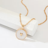 Simple Stars Moon Heart Necklaces Fashion Women Alloy Oril Drip Long Chains Round Love Pendant Necklaces Jewelry For Girls Lover daiiibabyyy
