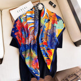2021 Fashion Plaid Scarves Women's Folar Classic Geometric Totem Scarves 90x90cm Square Scarves Muslim Headscarves daiiibabyyy