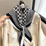2021 Fashion Plaid Scarves Women's Folar Classic Geometric Totem Scarves 90x90cm Square Scarves Muslim Headscarves daiiibabyyy