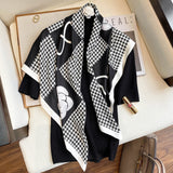 2021 Fashion Plaid Scarves Women's Folar Classic Geometric Totem Scarves 90x90cm Square Scarves Muslim Headscarves daiiibabyyy