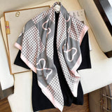 2021 Fashion Plaid Scarves Women's Folar Classic Geometric Totem Scarves 90x90cm Square Scarves Muslim Headscarves daiiibabyyy