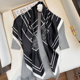 2021 Fashion Plaid Scarves Women's Folar Classic Geometric Totem Scarves 90x90cm Square Scarves Muslim Headscarves daiiibabyyy