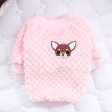 Warm Fleece Pet Clothes Cute Fruit Print Coat Small Medium Dog Cat Shirt Jacket Teddy French Bulldog Chihuahua Winter Outfit daiiibabyyy