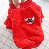 Warm Fleece Pet Clothes Cute Fruit Print Coat Small Medium Dog Cat Shirt Jacket Teddy French Bulldog Chihuahua Winter Outfit daiiibabyyy