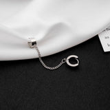New Fashion Punk Stainless Steel Clip Earring for Teens Women Men Ear Cuffs Street Cool Jewelry 1Pcs Silver Color Chain Ear Clip daiiibabyyy