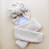 Baby Cotton Hat  Autumn Winter Children's Scarf Hat Sets  Bowknot Ear Baby Girl Boy Warm Beanies daiiibabyyy