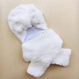Baby Cotton Hat  Autumn Winter Children's Scarf Hat Sets  Bowknot Ear Baby Girl Boy Warm Beanies daiiibabyyy