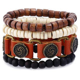 ZOSHI 4-6PC Vintage Multilayer Leather Bracelet For Men Fashion Braided Handmade Rope Wrap Bead Charm Woven Bracelets Male Gift daiiibabyyy
