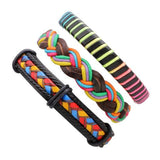 ZOSHI 4-6PC Vintage Multilayer Leather Bracelet For Men Fashion Braided Handmade Rope Wrap Bead Charm Woven Bracelets Male Gift daiiibabyyy