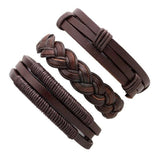 ZOSHI 4-6PC Vintage Multilayer Leather Bracelet For Men Fashion Braided Handmade Rope Wrap Bead Charm Woven Bracelets Male Gift daiiibabyyy