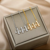 Goth Angel Number Necklaces For Women 111 222 333 555 666 777 888 999 444 Devil Necklace Stainless Steel Pendant Men BFF Jewelry daiiibabyyy
