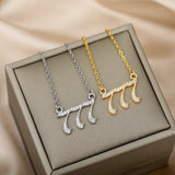 Goth Angel Number Necklaces For Women 111 222 333 555 666 777 888 999 444 Devil Necklace Stainless Steel Pendant Men BFF Jewelry daiiibabyyy