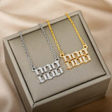 Goth Angel Number Necklaces For Women 111 222 333 555 666 777 888 999 444 Devil Necklace Stainless Steel Pendant Men BFF Jewelry daiiibabyyy