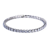 4mm Cubic Zirconia Tennis Bracelet Iced Out Chain Bracelets For Women Men Gold Silver Color Men Bracelet CZ Chain Homme Jewelry daiiibabyyy